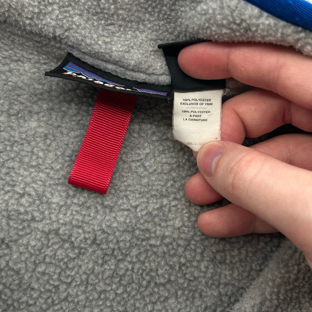 Vintage 90s Mens Grey Patagonia Marsupial Fleece Synchilla 1/2 Zip Sweatshirt XL - Picture 3 of 7
